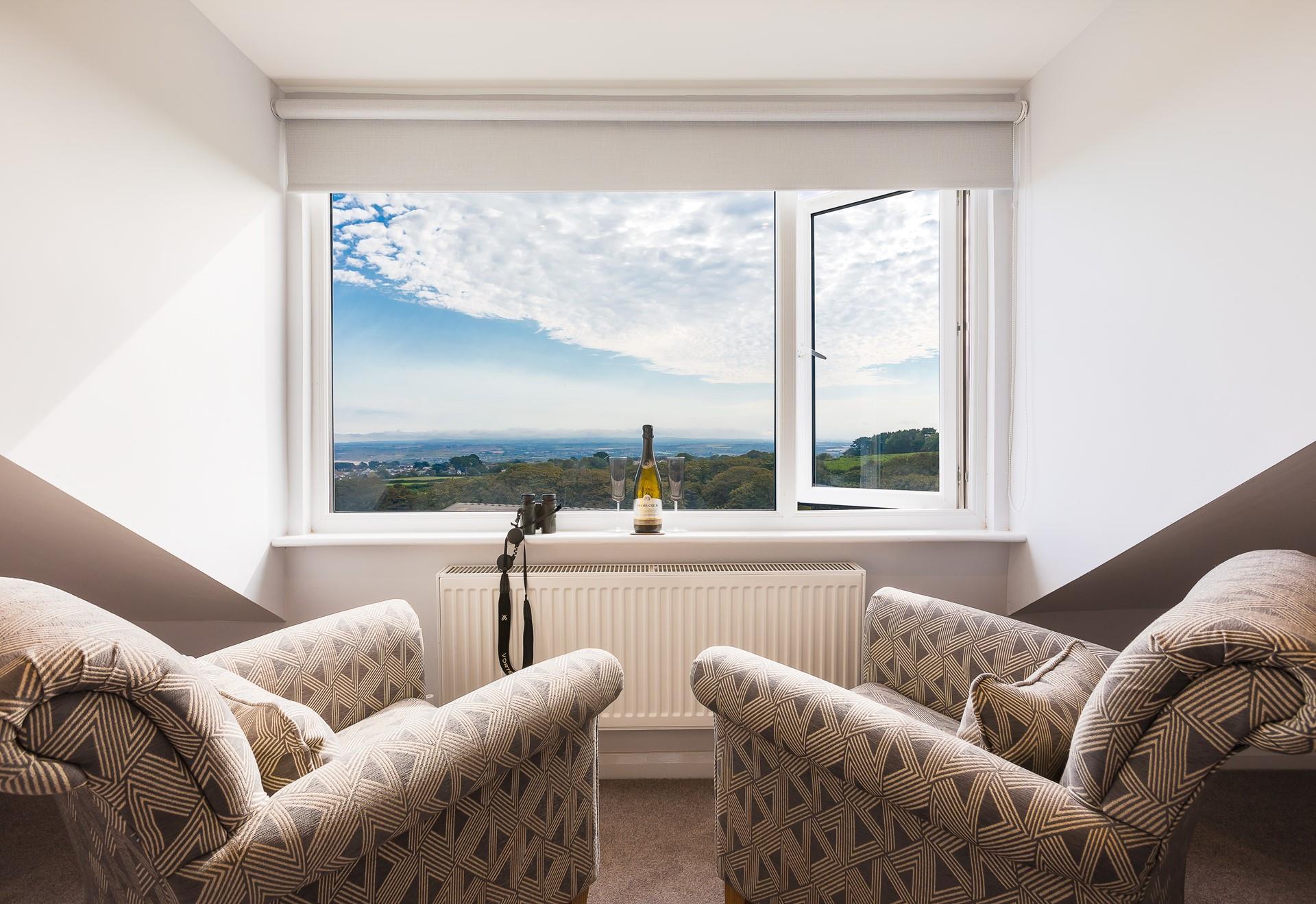Take time to yourself, unwind in the armchairs and lose yourself in the view.
