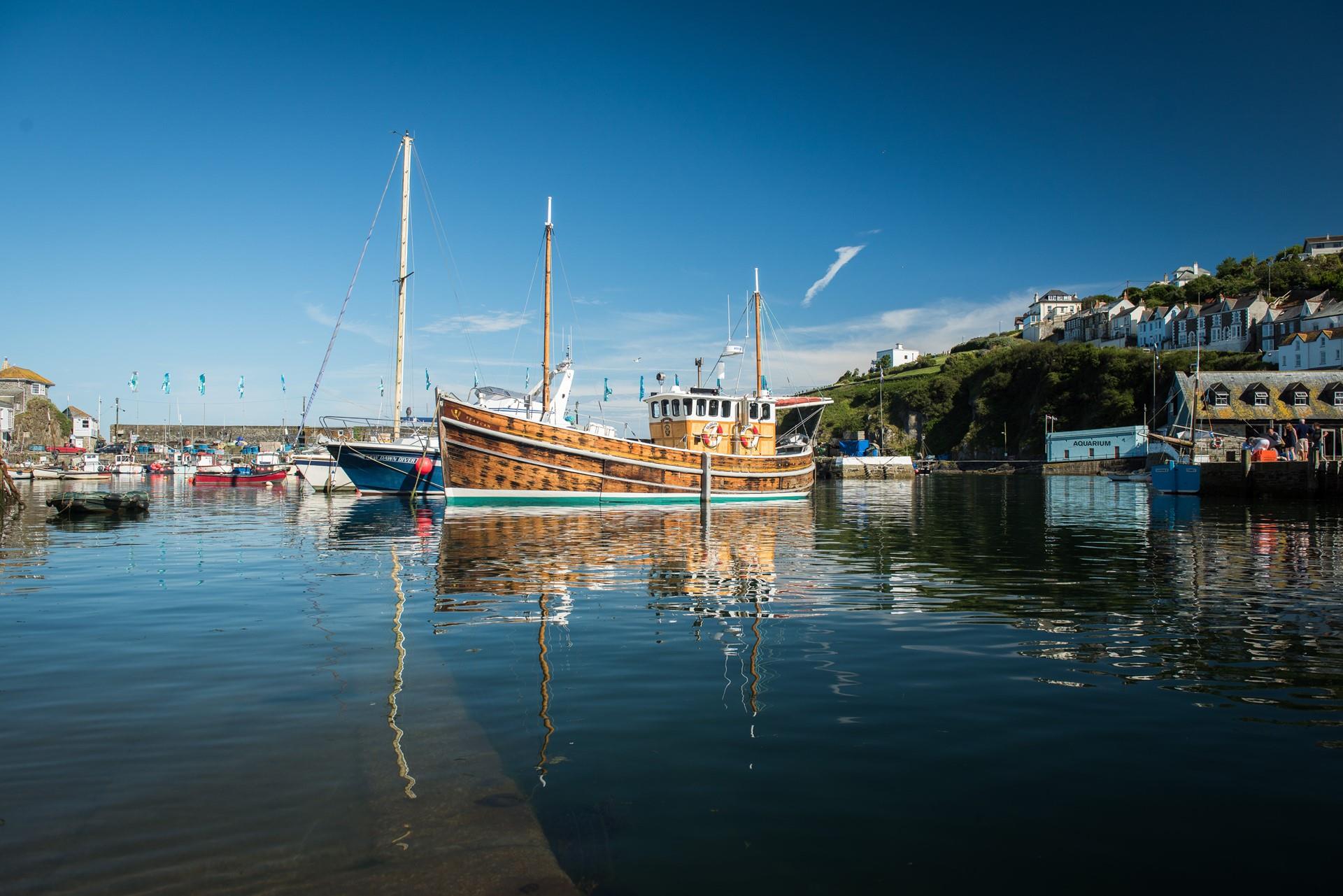 Mevagissey is proud of its working harbour. 