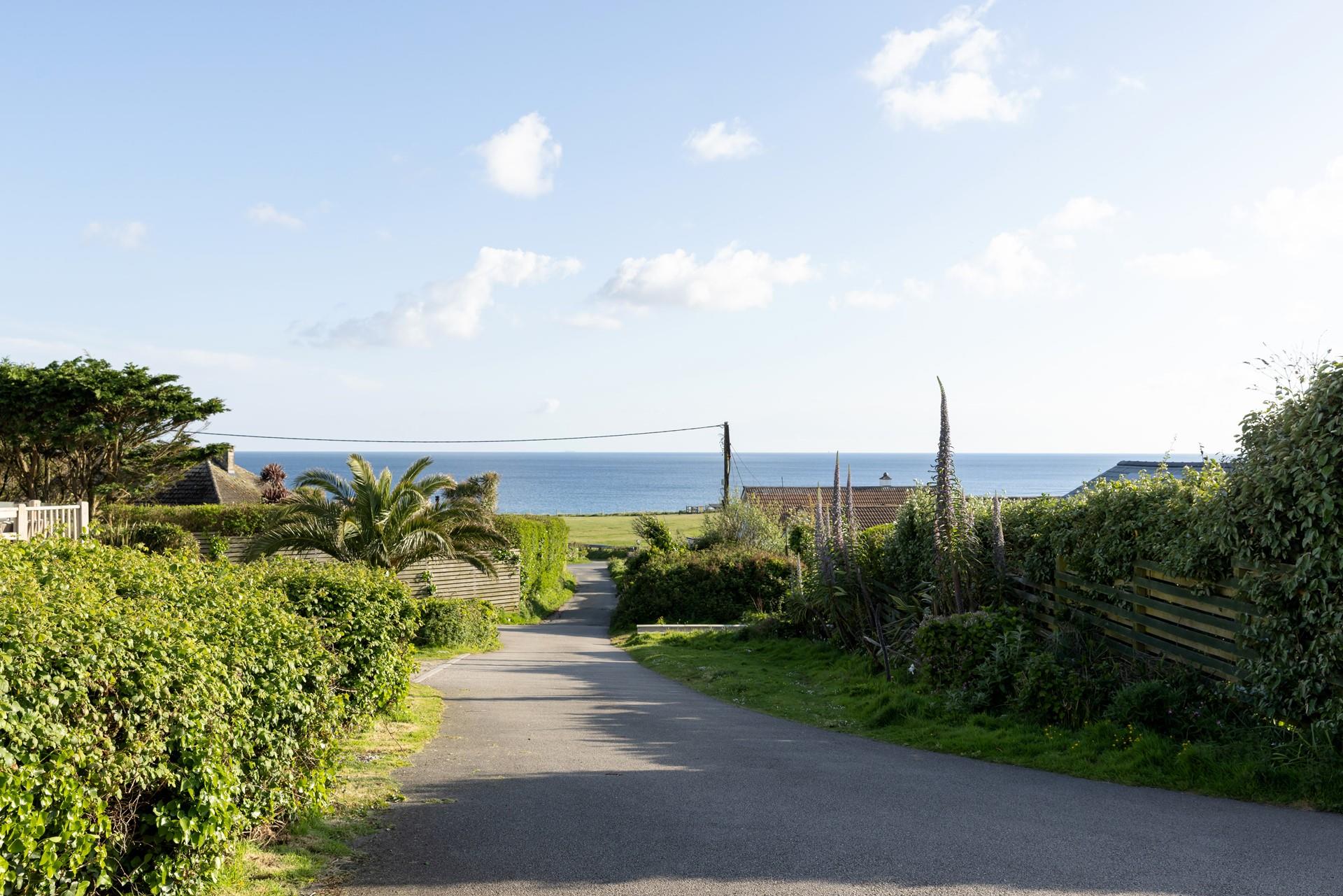 Enjoy the stunning views down to the ocean.