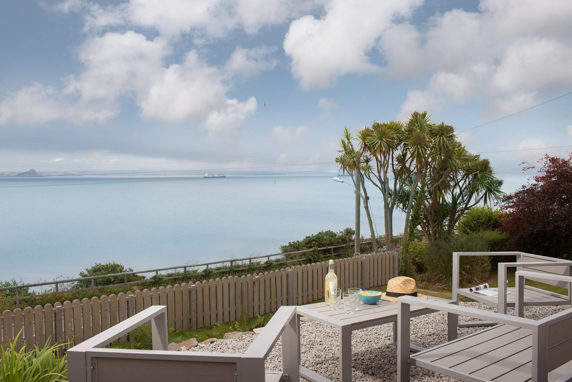 Sit and enjoy the far-stretching sea views from the front of Resoon.