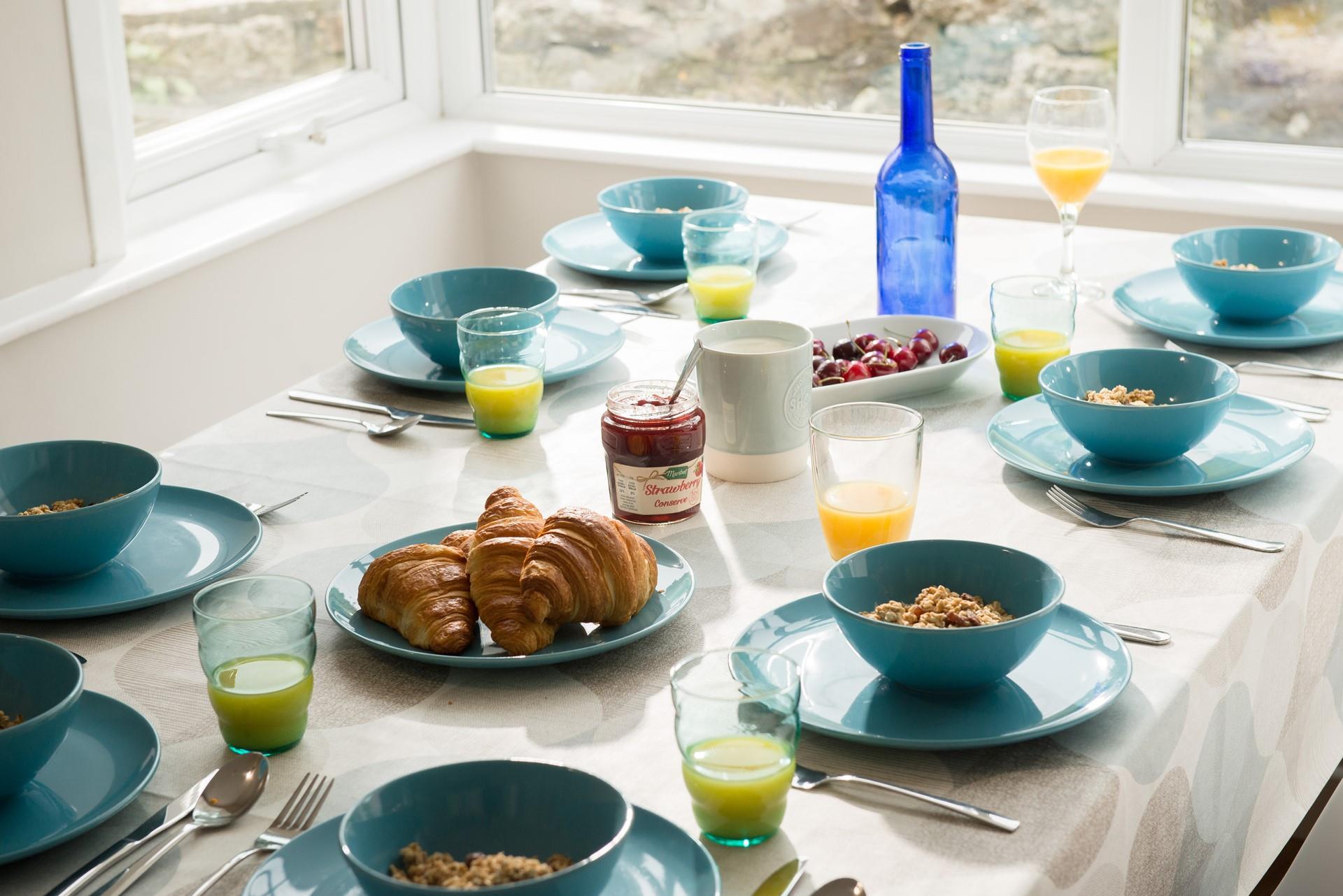 Enjoy a hearty breakfast filled with warm fresh pastries before heading out for the day.