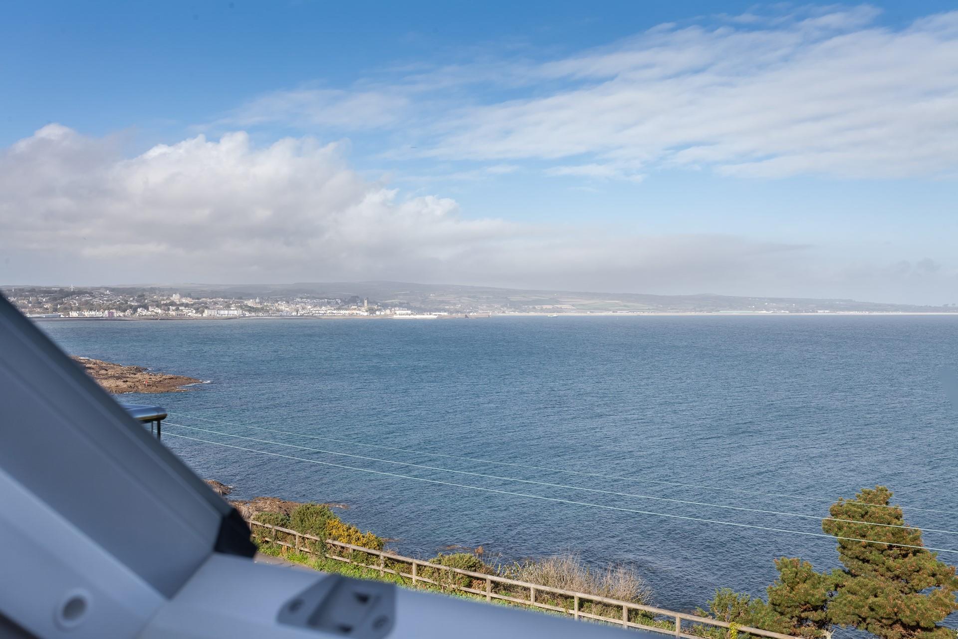 The stunning view from the snug area.