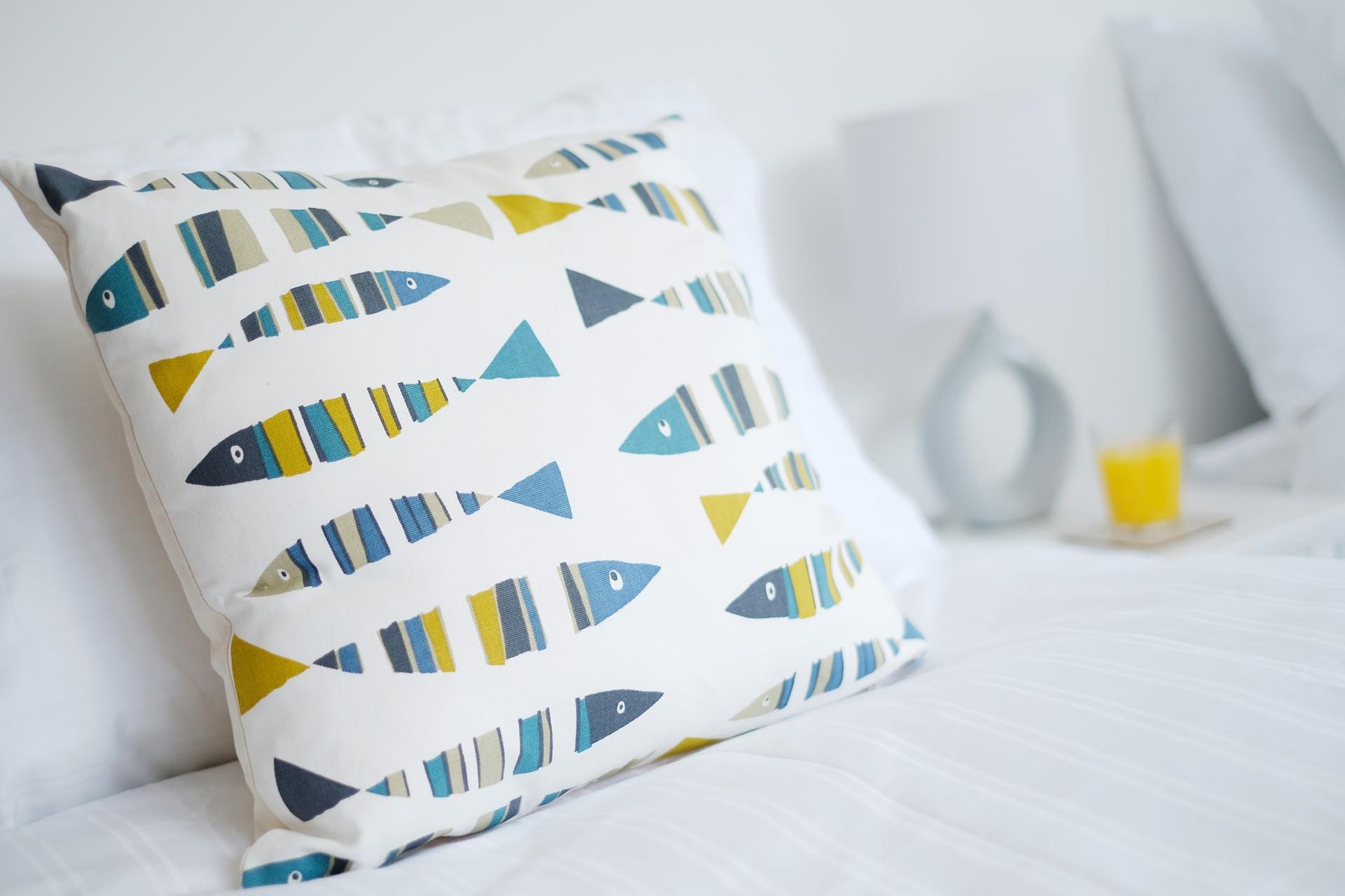 The seaside decor reflects the close proximity to the beach.