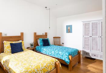 The twin beds in bedroom 3 are ideal for young adults and children.