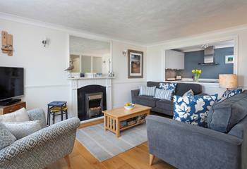 The sitting room is a cosy base to come back to after a day out.