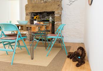 Sit around the table and enjoy a hearty breakfast before heading to dog-friendly Porthkidney Sands.