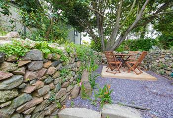 Soak up the Cornish sunshine in the secluded garden.