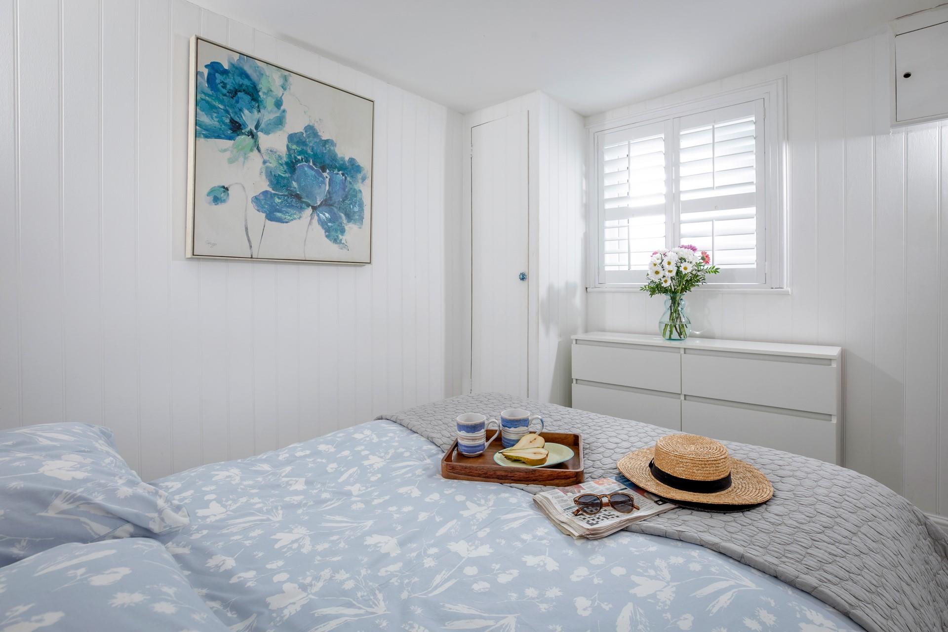 The large bed has a comfortable mattress; you will be forgiven for having a lie-in or two!