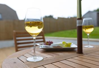 Enjoy lazy breakfasts and long dinners sipping wine outside in your garden.