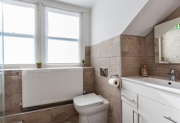The en suite is modern and finished to a high standard.