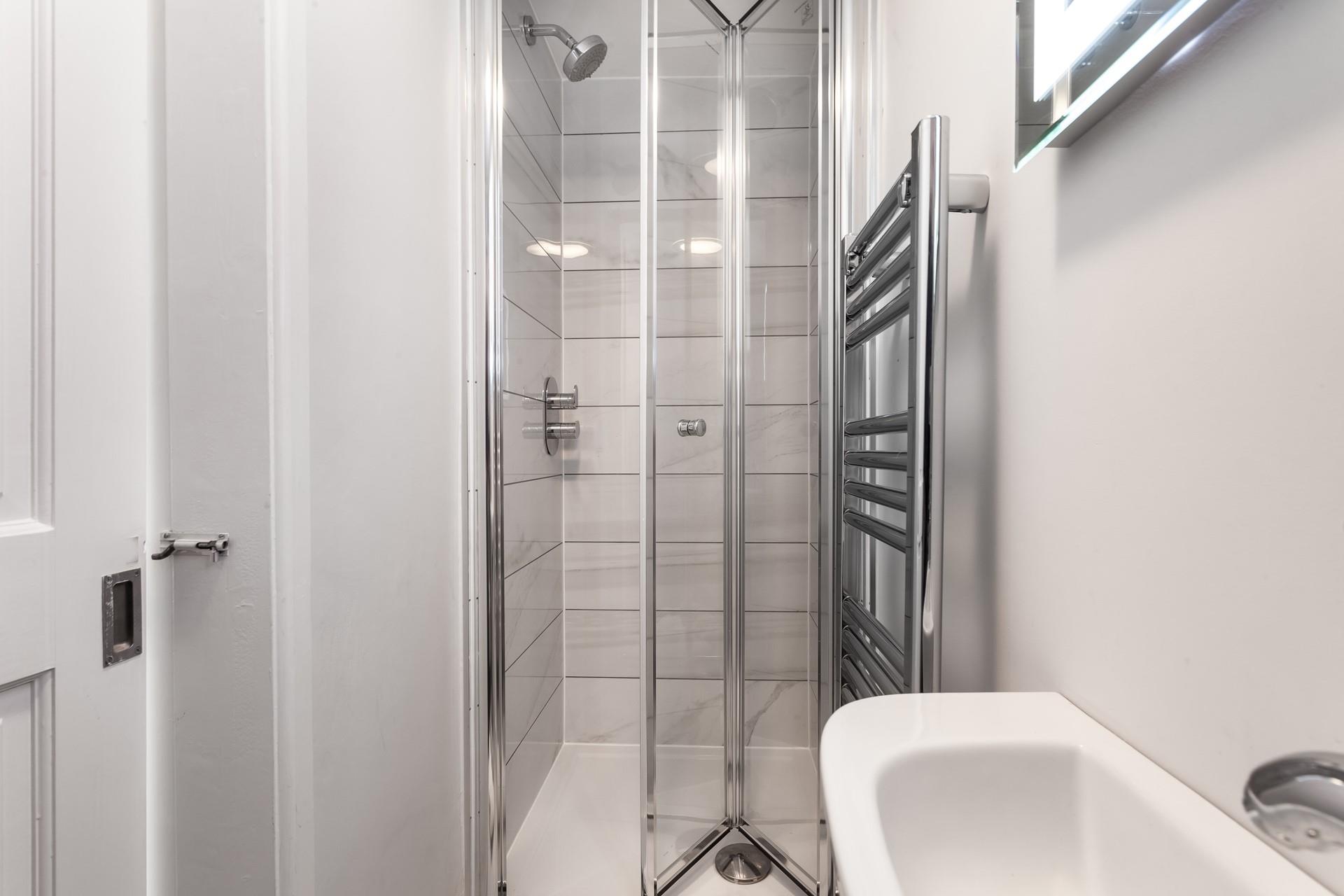 The shower room is ideal for getting ready for the day.