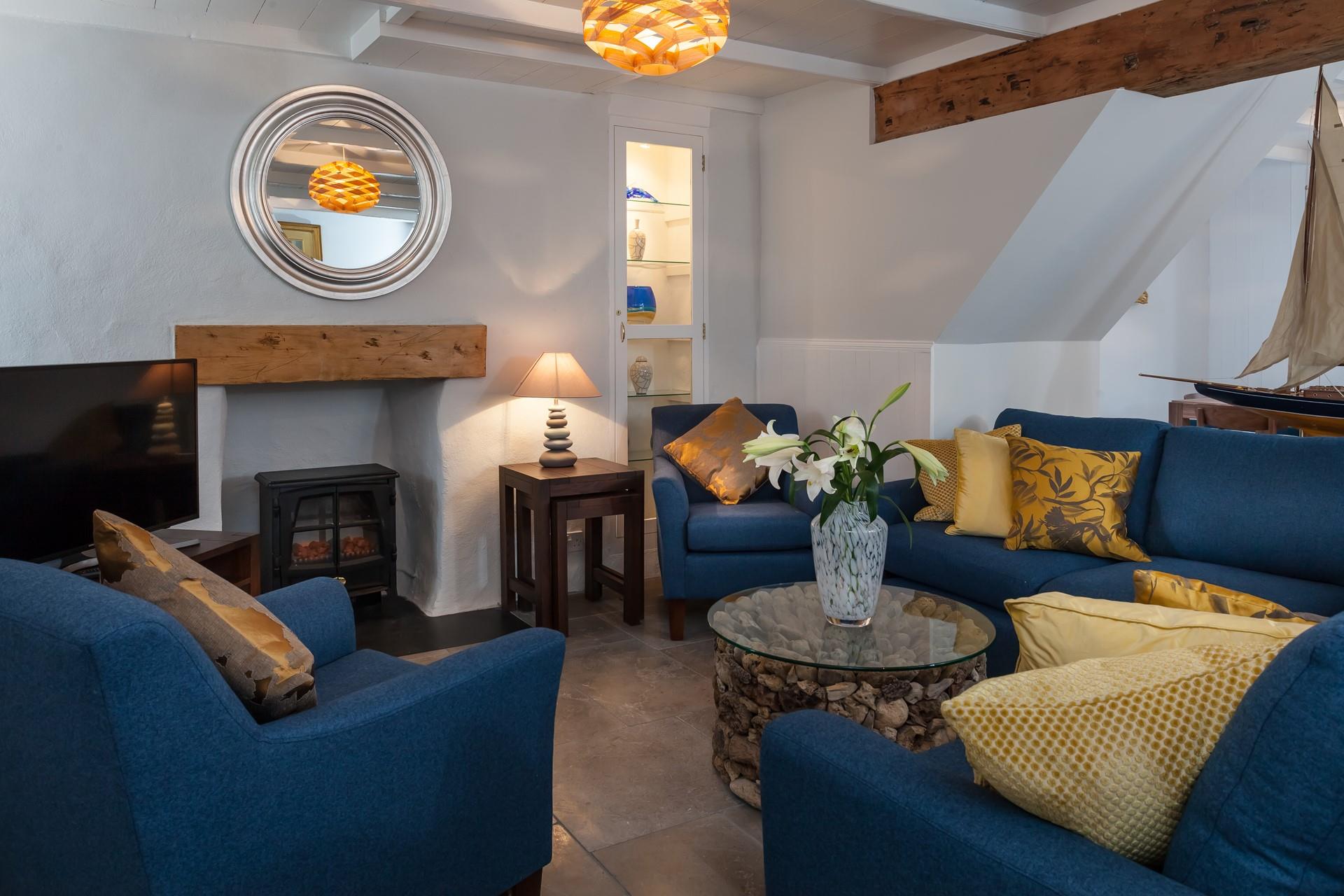 The sitting room is on the ground floor.