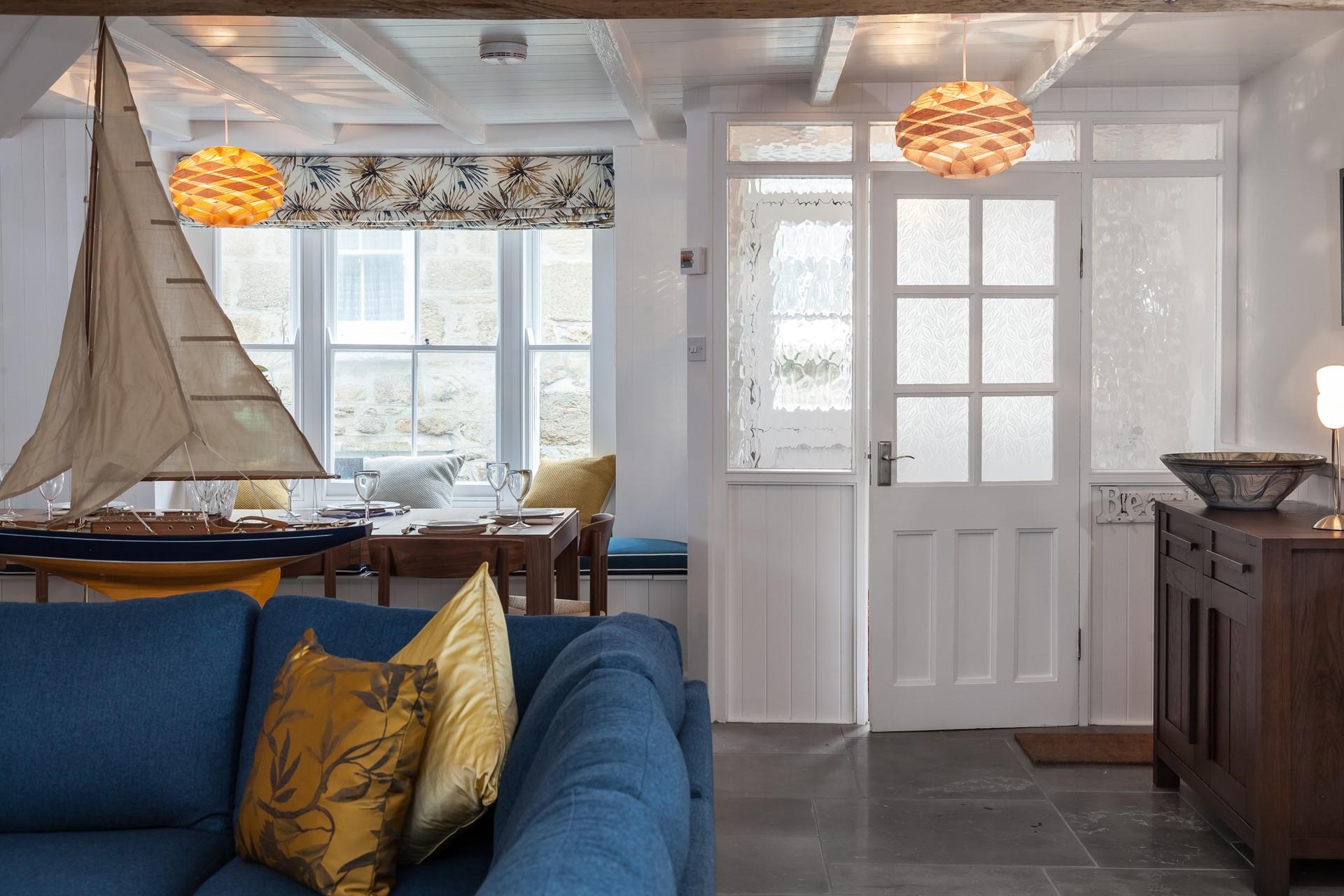 Door to entrance porch from sitting room.