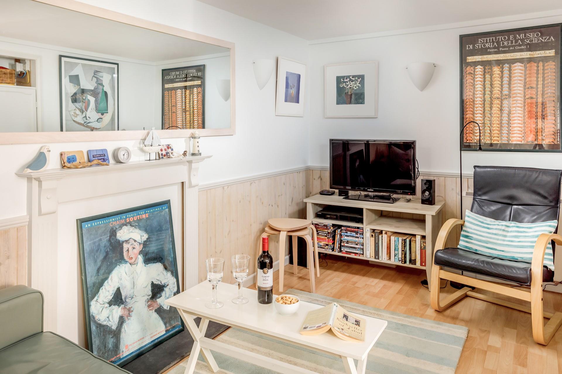 Snuggle down and watch a movie from the wide selection provided. 