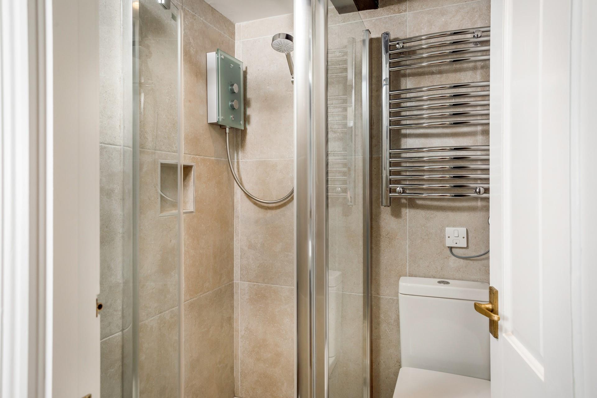 Start your day right with a hot shower.