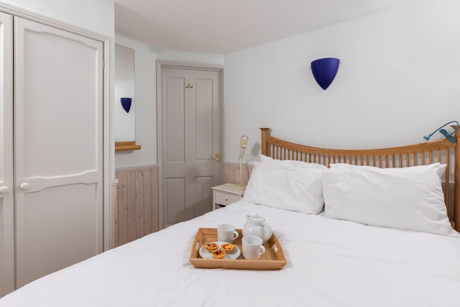 Simple and stylish, the bedroom is a relaxing space where you'll sleep soundly.