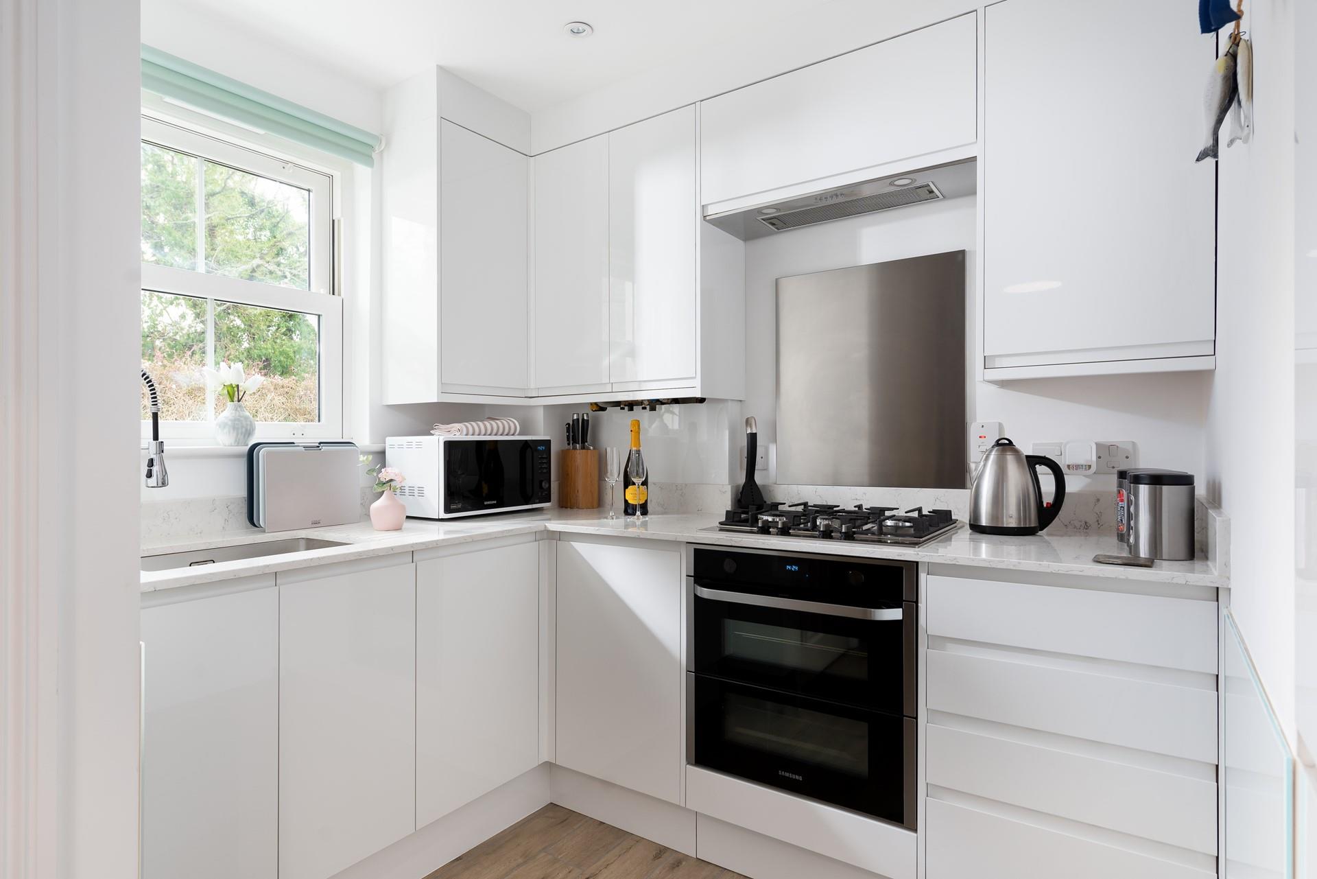 The well-equipped kitchen is perfect to rustle up family meals.