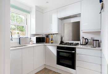 The well-equipped kitchen is perfect to rustle up family meals.