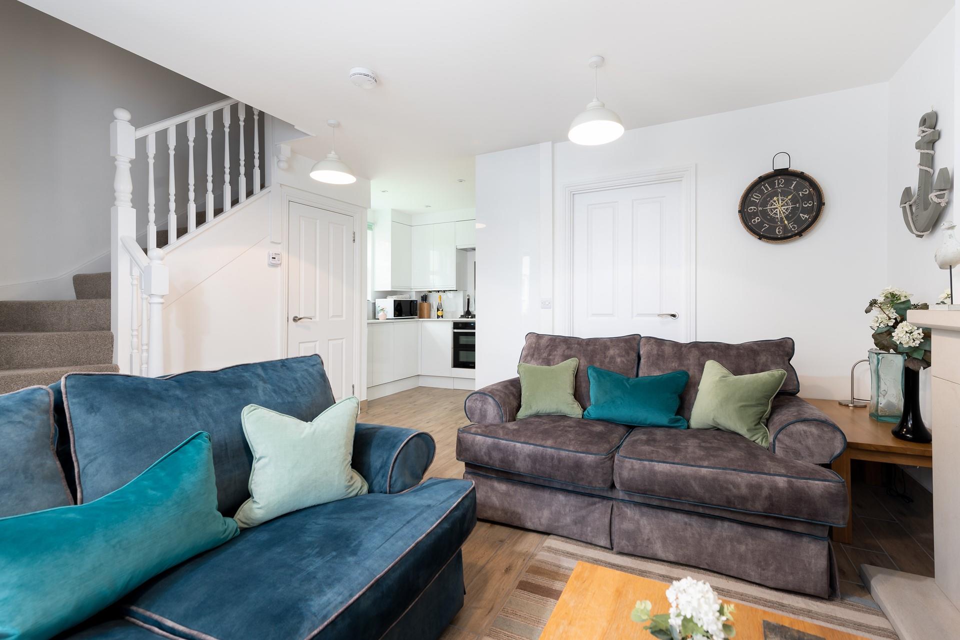 Cosy into the sitting room after a day on the sands of Porthkidney.