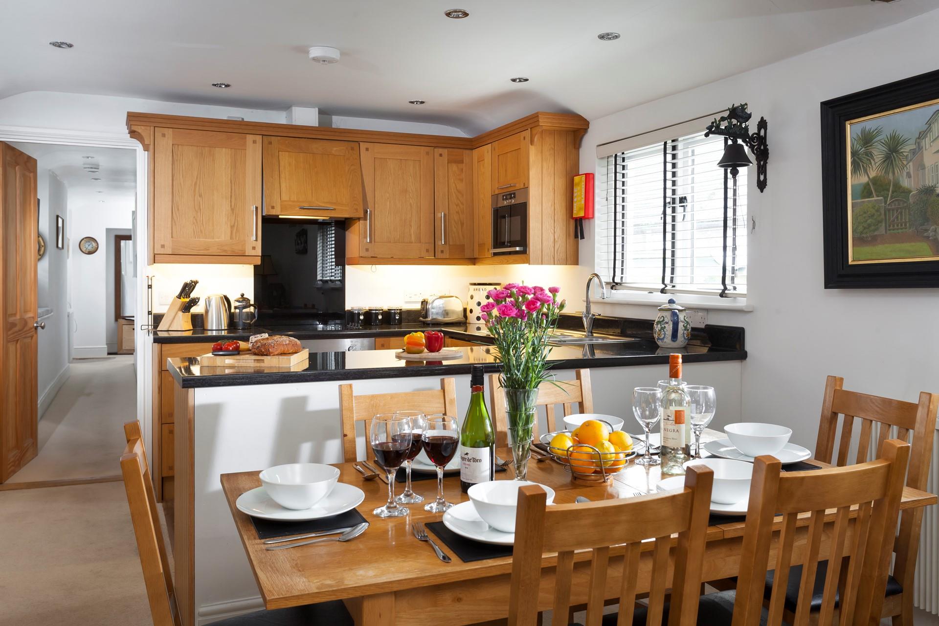 The kitchen diner means you can still entertain whilst rustling up meals.