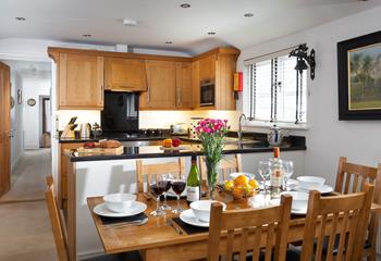 The kitchen diner means you can still entertain whilst rustling up meals.