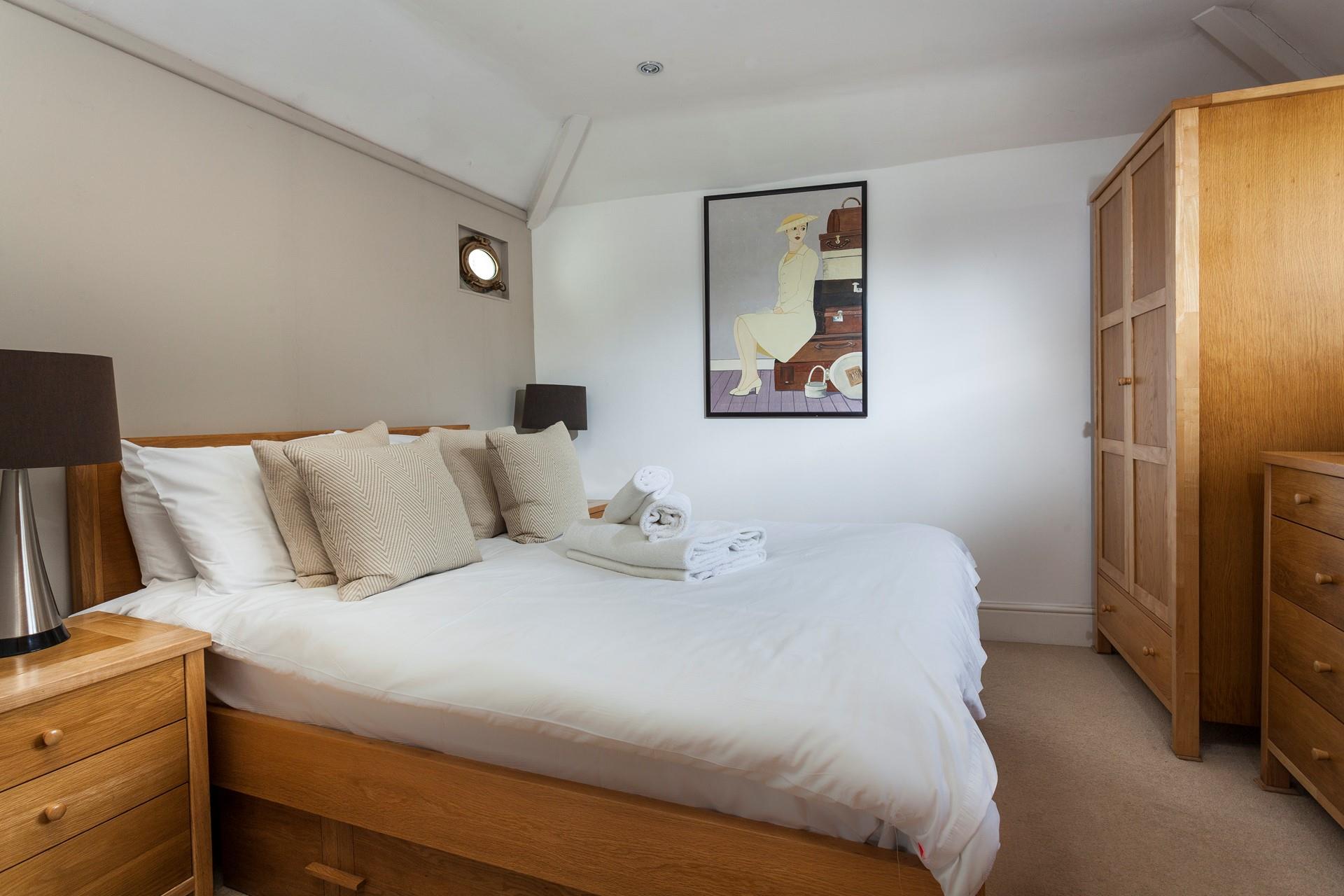 Relax in bed while planning your day's adventures.