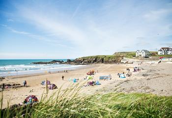 Take a morning stroll on Crooklets beach and breathe in the Cornish sea air.