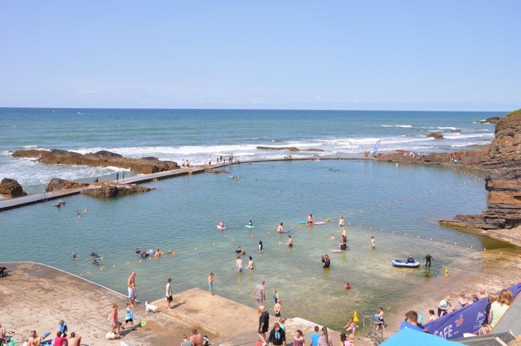 Bude Sea Pool is a ten-minute stroll from the apartment for a refreshing dip.