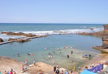 Bude Sea Pool is a ten-minute stroll from the apartment for a refreshing dip.