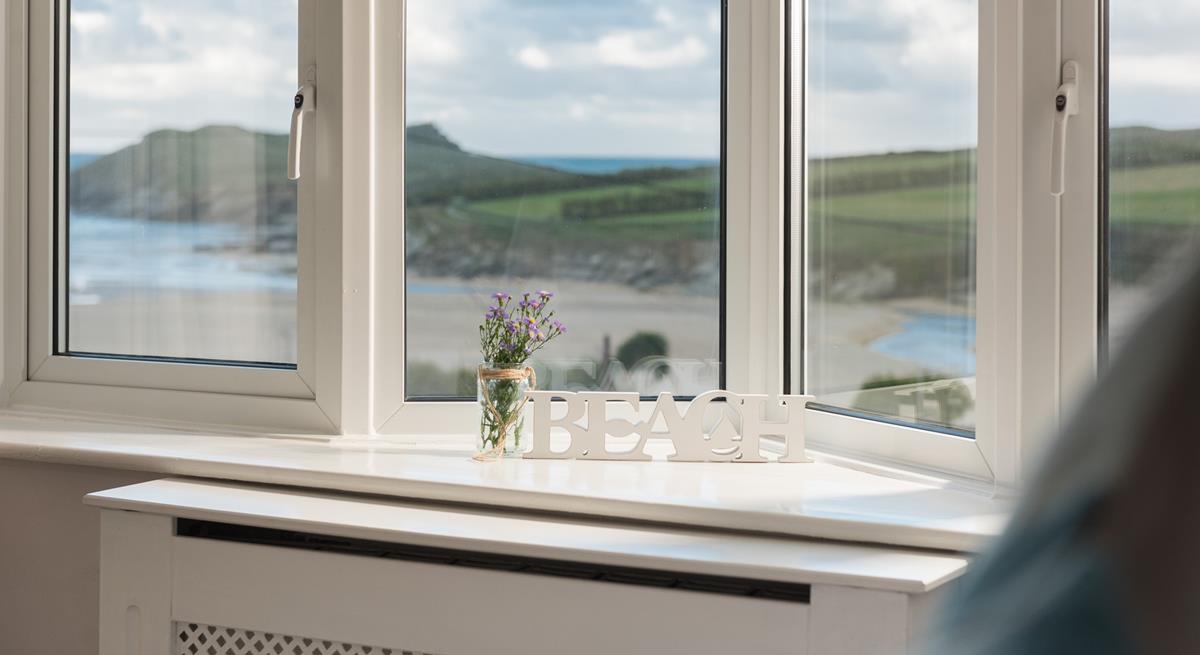 Direct views of Porth and the surrounding headland.