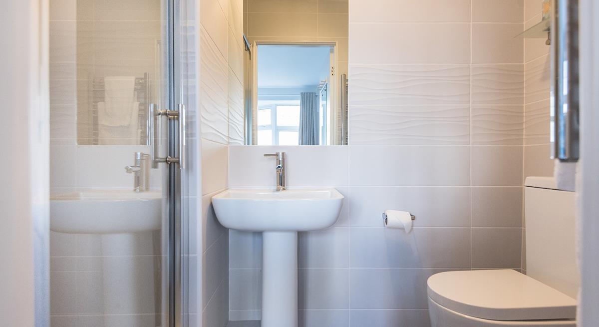 The en suite is simple yet stylish.