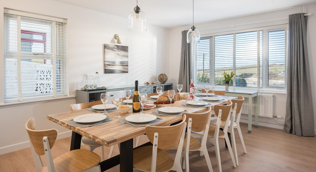 Get the family together over a delicious dinner in the stylish dining space.