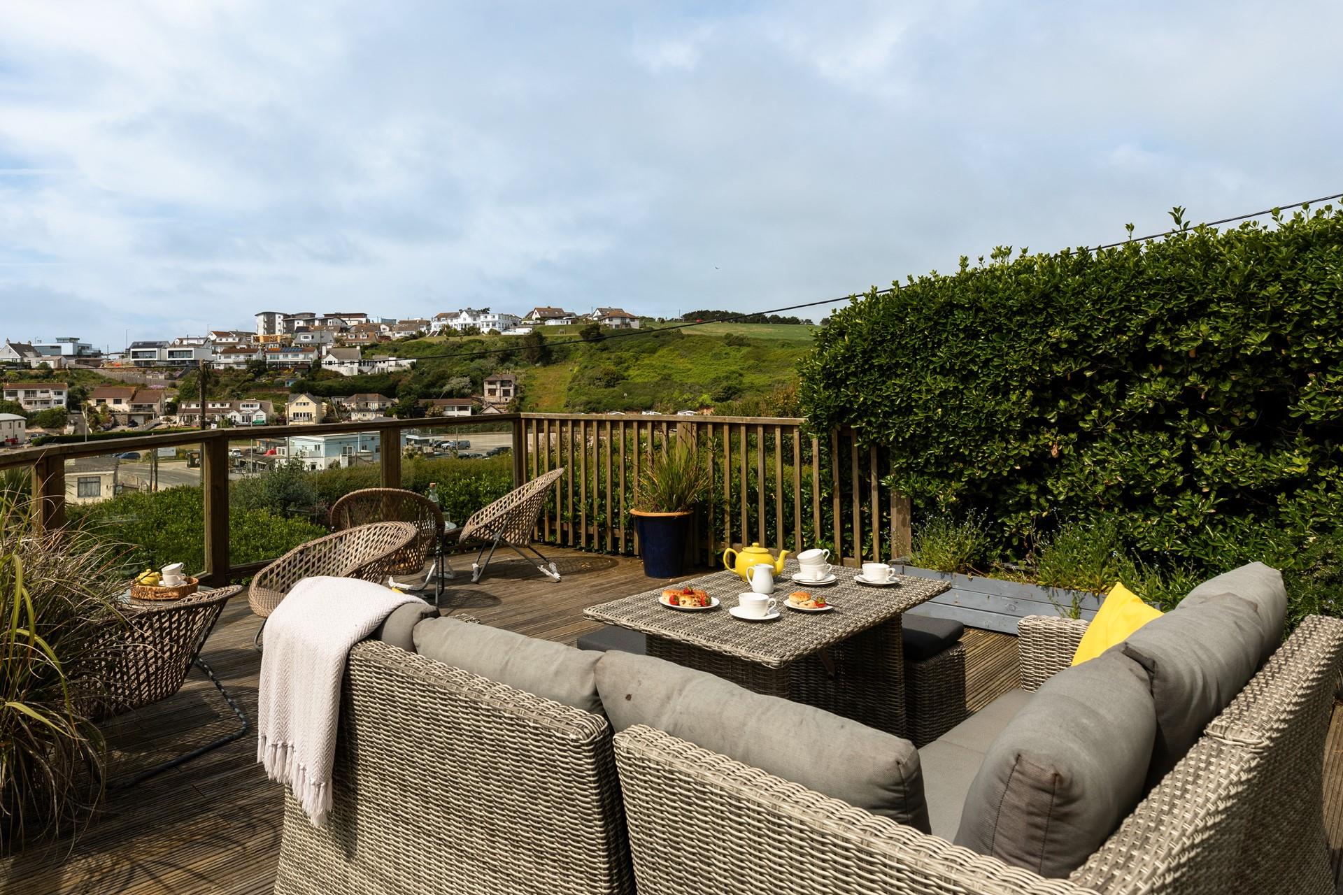 Tuck into a delicious cream tea whilst enjoying the view.