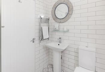 Modern and stylish, the bathroom is tastefully finished.