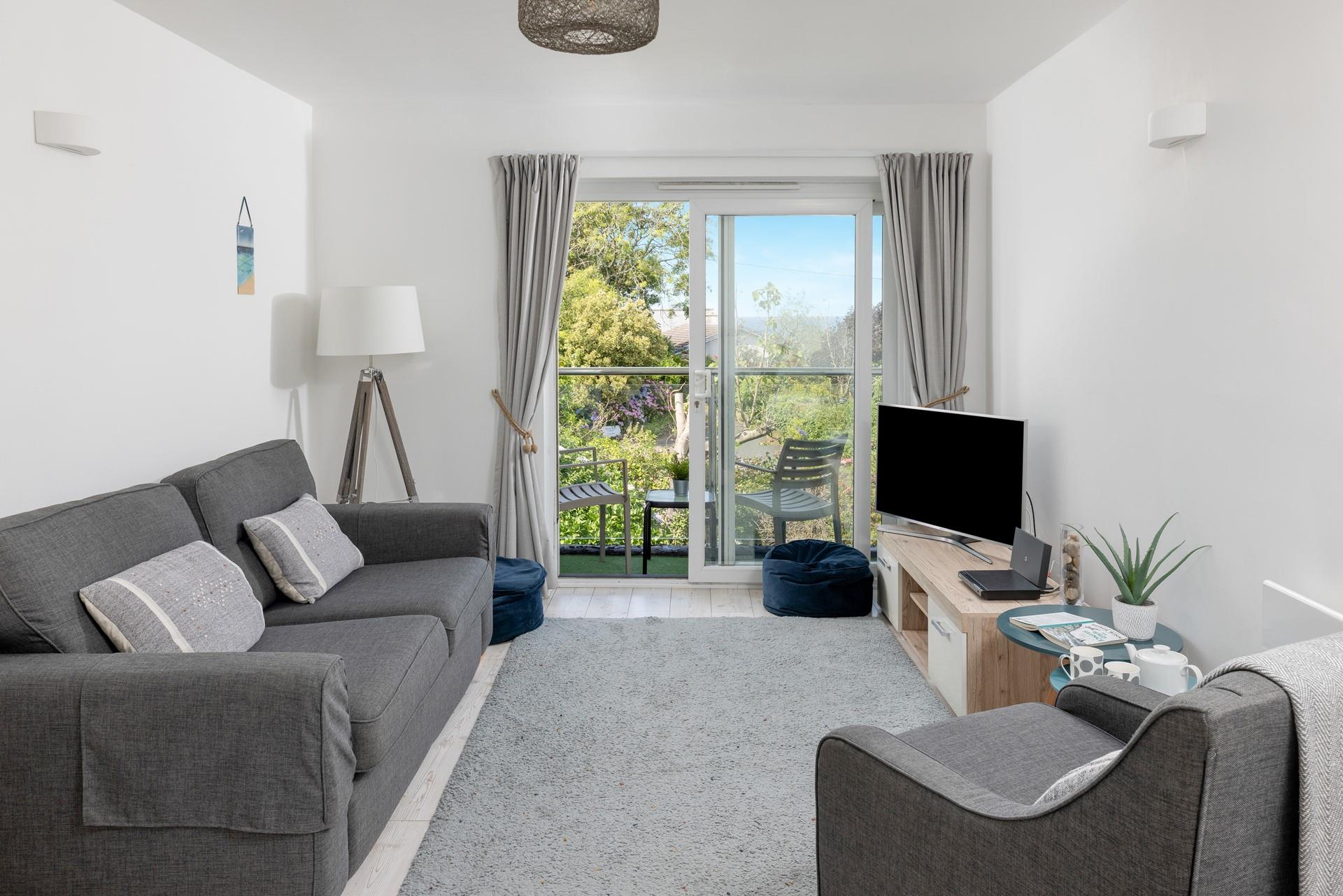 Throw open the patio doors and enjoy the fresh air inside.