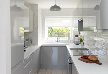 Cook up a storm in the well equipped modern kitchen.