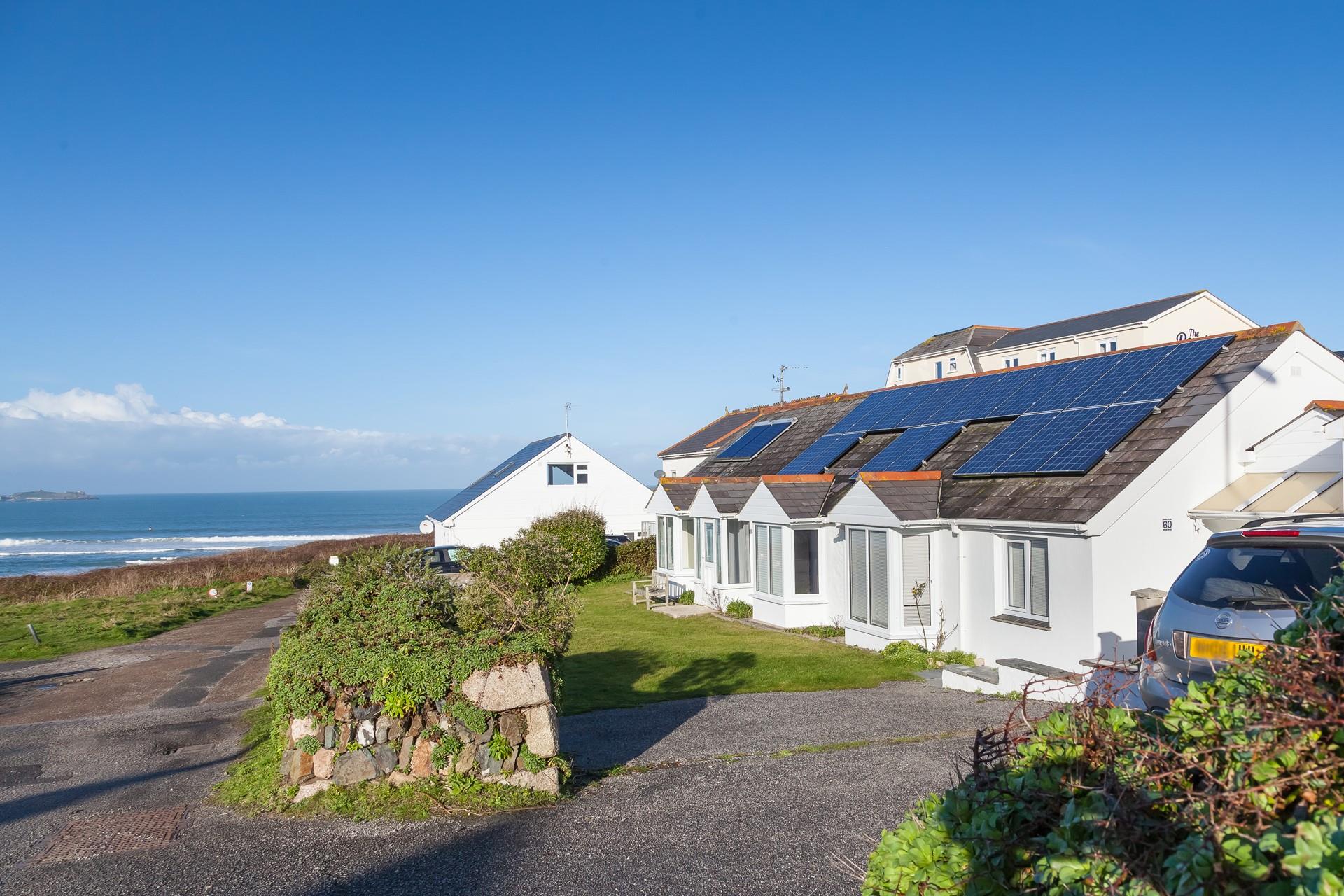 The White Cottage offers stunning views across Hayle beach and right over to St Ives.