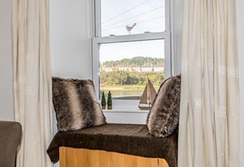 Sit and take in the views from the window seat in the sitting room. 