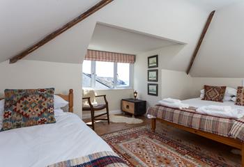 The twin room has a single and double bed; a good option for children or adults!