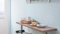 There's a handy breakfast bar in the kitchen offering extra seating.