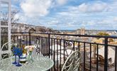 The balcony has views over the rooftops of St Ives stretching as far as the sea. - Thumbnail Image