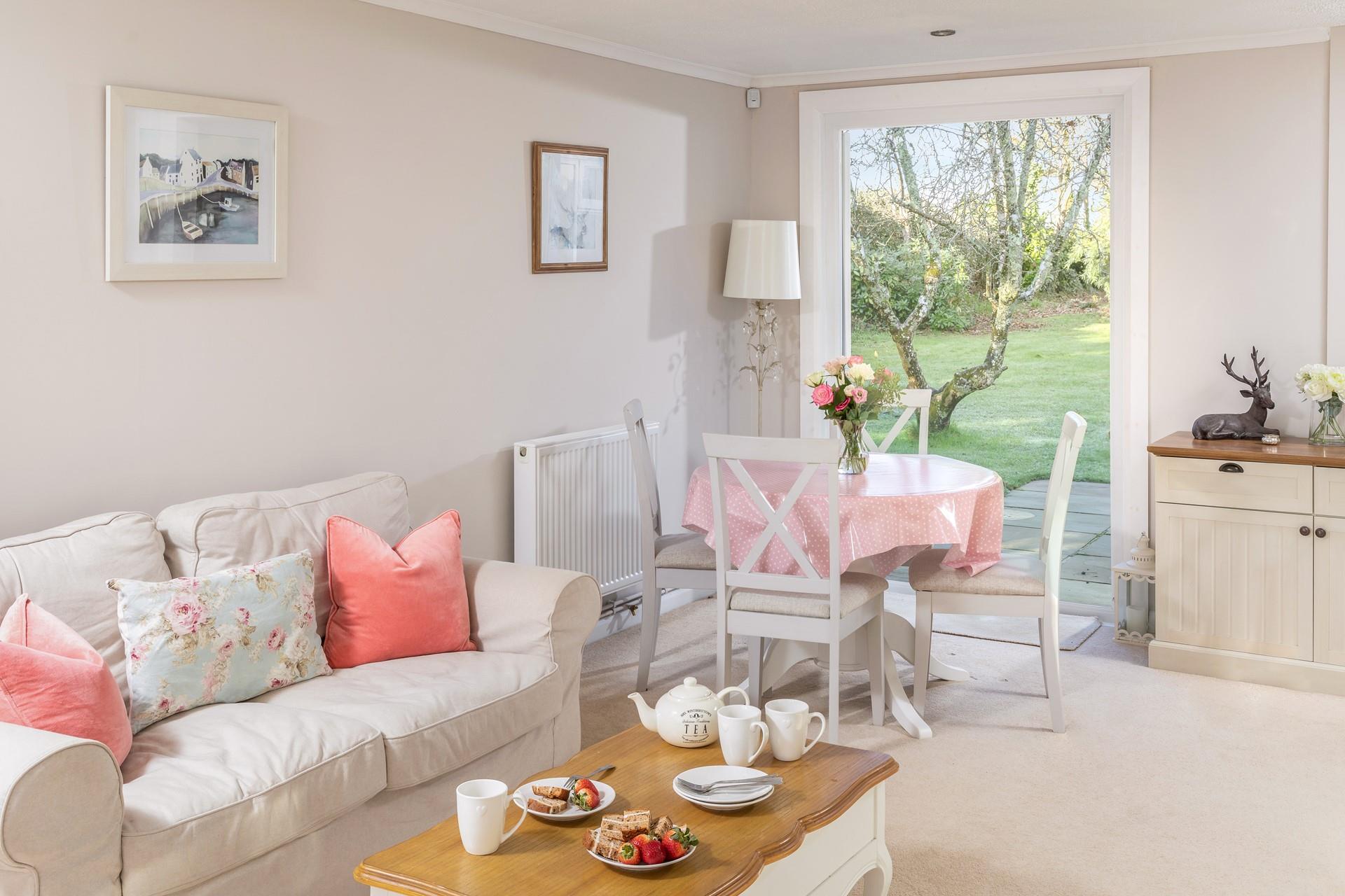 Invoking images of fairytale cottages, the pastel pallet of the lounge makes this room a true haven.