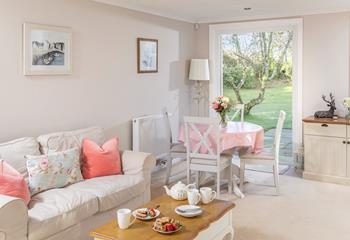 Invoking images of fairytale cottages, the pastel pallet of the lounge makes this room a true haven.