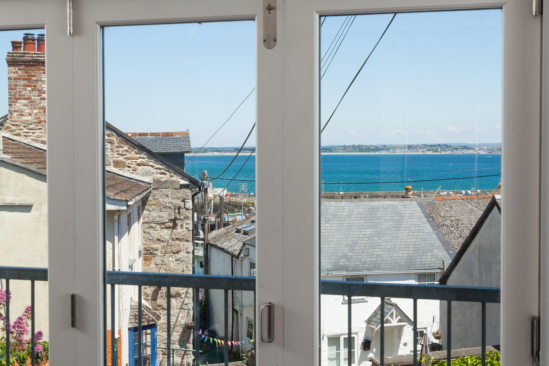 This tranquil hideaway has vast sea views across Mount's Bay.