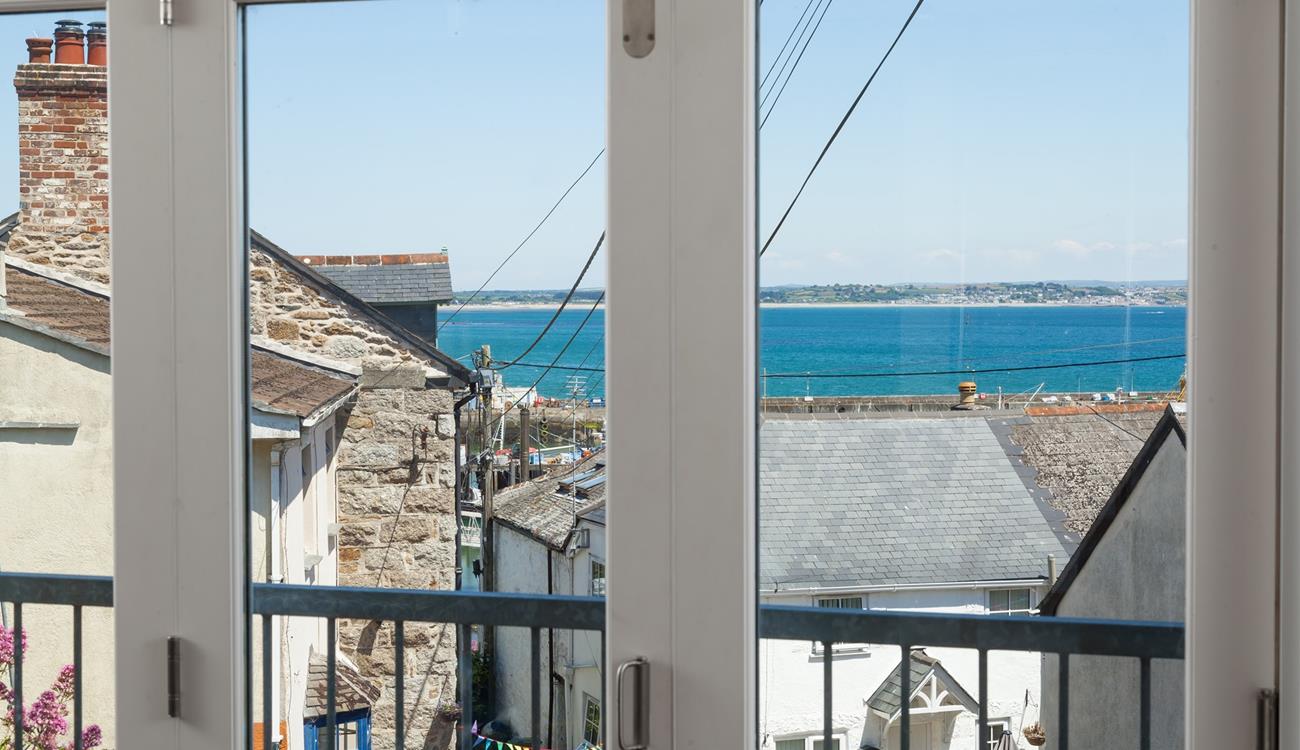 This tranquil hideaway has vast sea views across Mount's Bay.