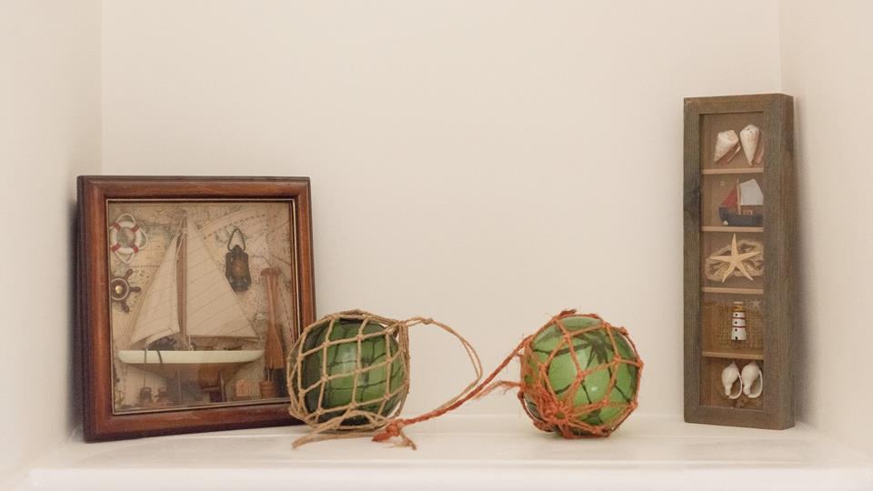 There are touches of stunning nautical decor created by local artists throughout the property.