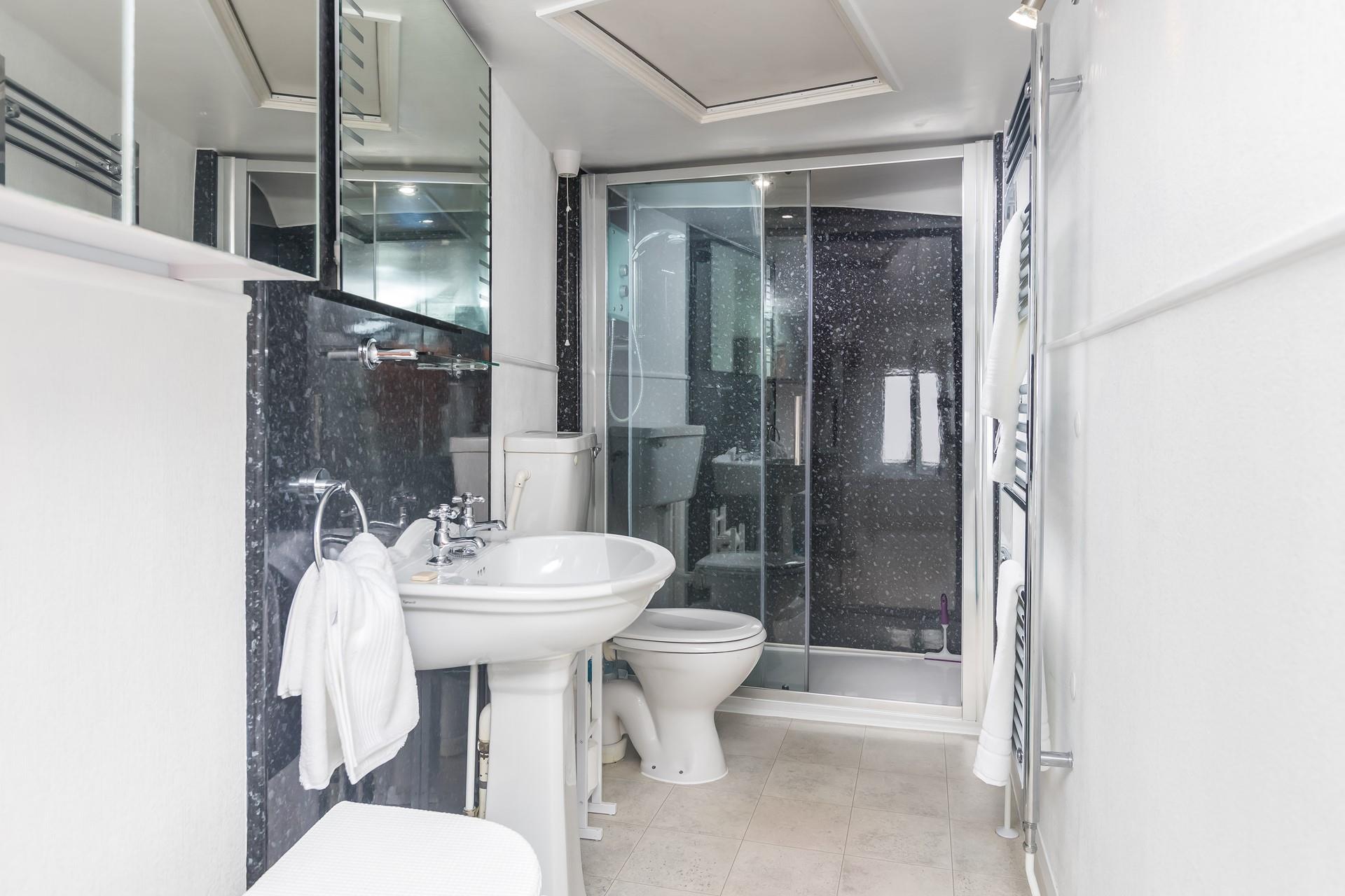 Start the day with an invigorating morning shower.