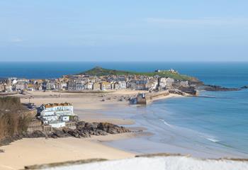 Porthminster Beach is just steps away from the apartment for memorable days out in the sand.