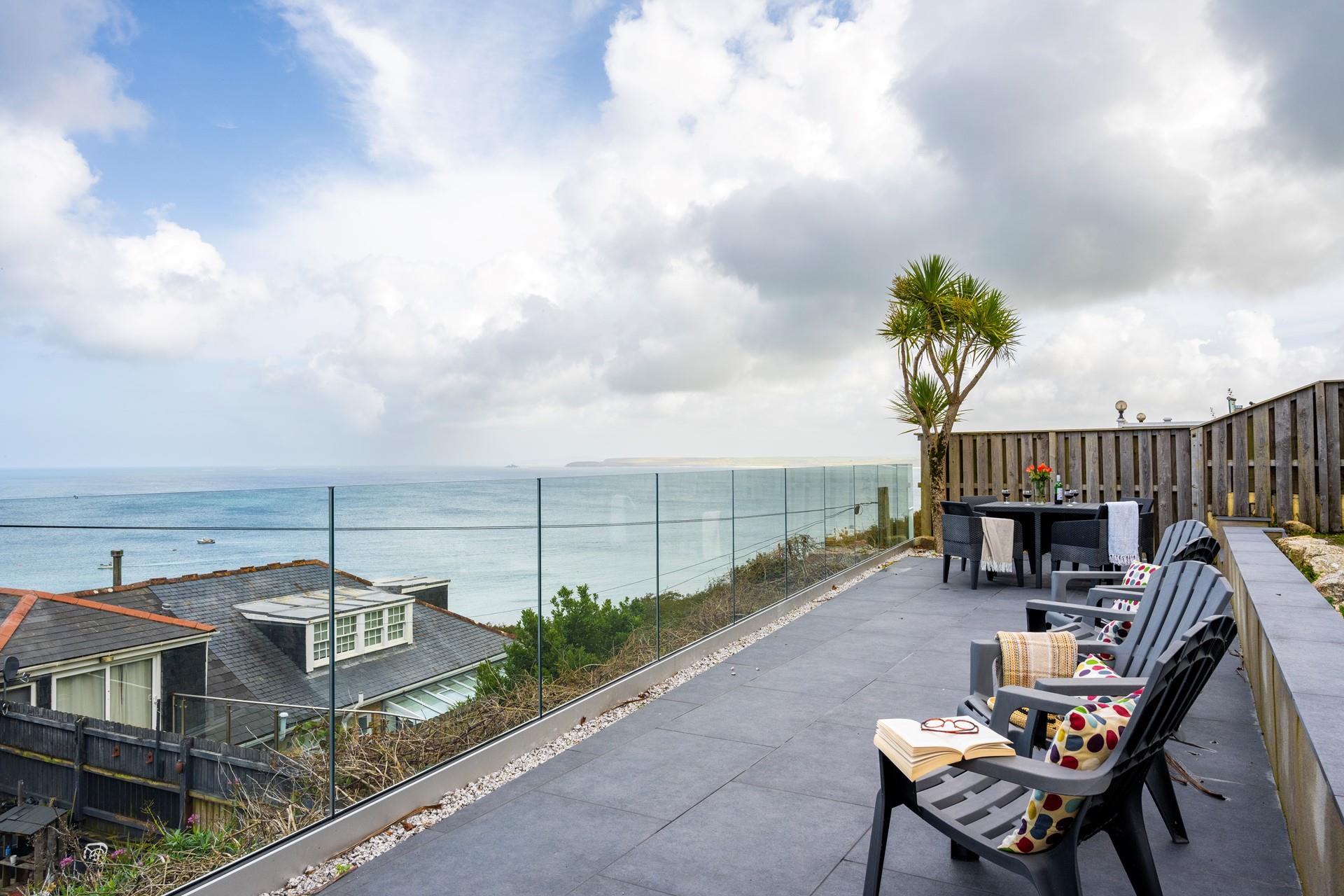 Enjoy al fresco dinners on the large patio with stunning views.