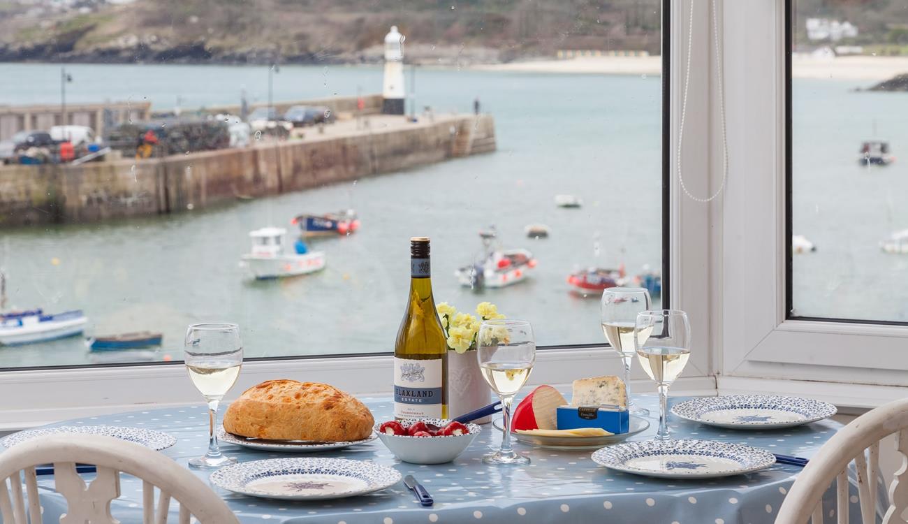 Enjoy dinner with one of the best views in town, all from the comfort of the sitting room.